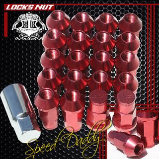   WHEEL LUG NUT+LOCK+SOCKE​T FORD FOCUS RED (Fits: Ford Fusion