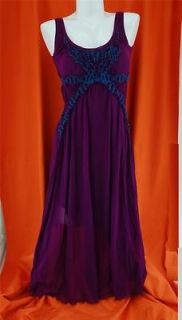JEAN PAUL GAULTIER MESH TIE LONG DRESS COVER M NWT $625 PURPLE AND 