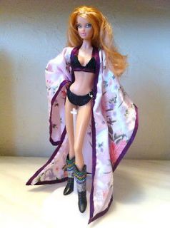 Handmade Flower Kimono Coat Shoes for Fashion Model Barbie Sale