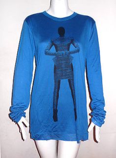 GARETH PUGH Blue Long Sleeve Jersey T Shirt/Top/Te​e, sz M/42 NWT