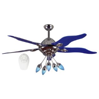 Shop Harbor Breeze 52 in Chrome Ceiling Fan with Light Kit at Lowes 