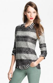 One A Sequin Stripe Sweater  