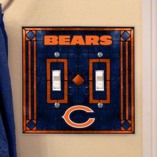 Chicago Bears Light Switch Cover Double Glass 