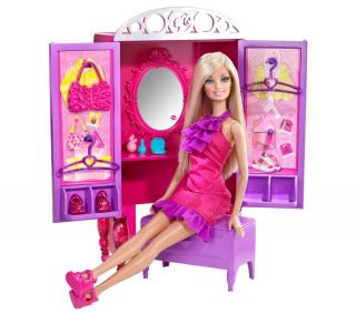 Enlarge image Barbie   Dress Up to Make Up Closet and Barbie Doll set