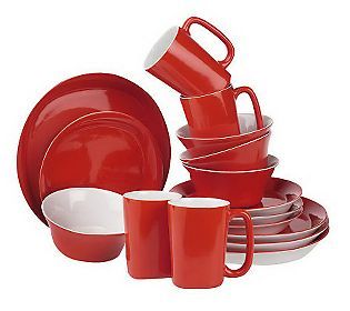 Rachael Ray Round & Square 16 piece Service for 4 Dinnerware Set 