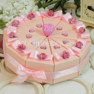 Delightfully Pink Cake Favor Box (Set of 10)   USD $ 9.99