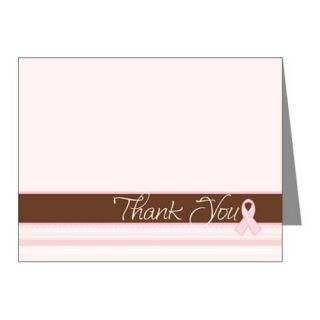 Bc Gifts > Bc Note Cards > Chic Pink Ribbon Thank You Cards (Pk of 