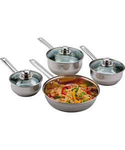 Buy Living Stainless Steel 4 Piece Pan Set at Argos.co.uk   Your 
