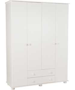 Buy Stirling 4 Door 2 Drawer Wardrobe   White at Argos.co.uk   Your 