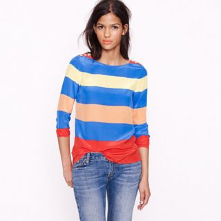 Scoopneck blouse in colorblock stripe   blouses   Womens shirts 