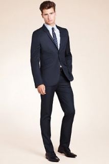 Super Slim Fit Limited Collection 2 Button Plain Suit   Marks 