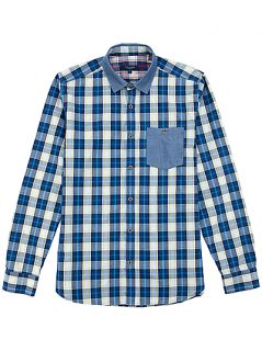 Buy Ted Baker Emlett Check Long Sleeve Shirt, Blue online at JohnLewis 