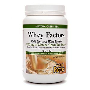 Natural Factors Whey Factors, 1000mg Match Green Tea Extract 12 oz 