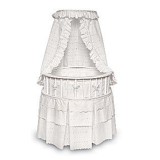 Badger Basket Round White Bassinet: Show Your Baby You Care  