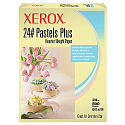 Xerox® 30% Recycled Multipurpose Pastel Plus Paper, 8 1/2 x 11, 24 Lb 