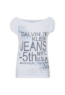 Blusa Calvin Klein Calvin Klein 5th Avenue Branca   Compre Agora 