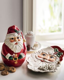Santa Tray & Cookie Jar   The Horchow Collection