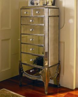 Claudia Mirrored Jewelry Armoire   The Horchow Collection