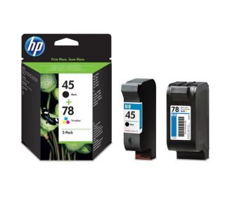 HP HP 45 Black and HP 78 Tri colour Ink Cartridge Pack Deals 