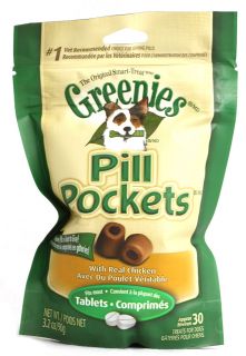 Greenies Canine Pill Pockets for Tablets Chicken    3.2 oz   Vitacost 
