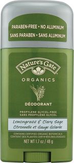Natures Gate Organics Deodorant Stick Lemongrass    1.7 oz   Vitacost 