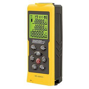 JOHNSON LEVEL & TOOL Distance Measure Laser,LCD,230 ft.   6XUR1 