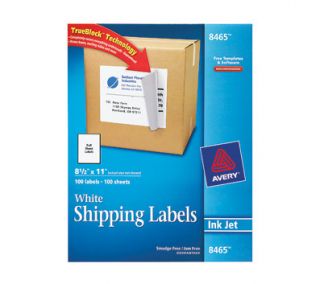 Avery White Mailing/Shipping Labels, Inkjet