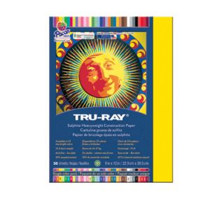 Pacon Tru Ray Recycled Construction Paper, 76 lb., 9 x 12, Yellow