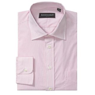 Kenneth Gordon Banker Stripe Dress Shirt   Cotton Broadcloth, Long 