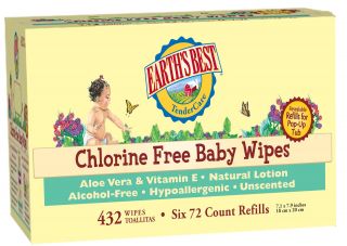 Earths Best Value Pack Baby Wipes Refill 432ct.   