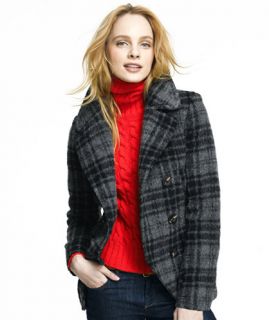 Wool Blanket Coat, Plaid BLAZERS and OUTERWEAR   at L.L 