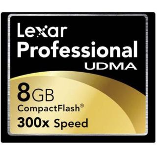 Buy the Lexar 8 GB Professional 300x UDMA Compact Flash Memory Card on 
