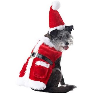 Home Dog Apparel  Holiday Santa Suit and Hat for Dogs