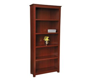 OfficeMax Mahogany Finish 5 Shelf Bookcase