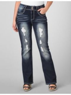 FASHION BUG   Angels Destructed Bootcut Jeans  