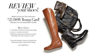 DSW WEBSITE RATING AND REVIEW PROMOTION