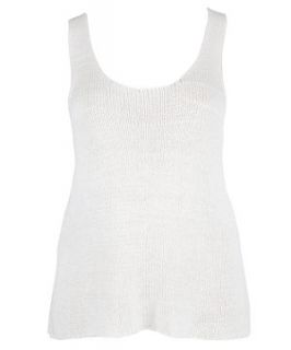 White (White) Inspire White Knitted A Line Vest  247476710  New Look