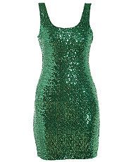 Jade (Green) Green Sequin Bodycon Vest Dress  261379332  New Look