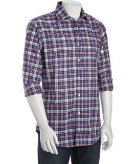 Shirt by Shirt purple plaid cotton button front shirt   up to 