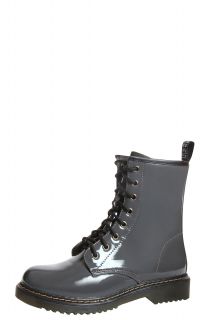  Footwear  Boots  IIiana Grey Lace Up Patent Boot
