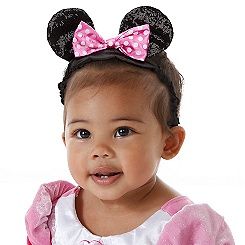 Minnie Mouse Ear Headband for Baby with Pink Bow