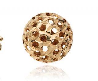Carved Ball Stud Earrings in 14k Yellow Gold  Blue Nile