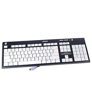 Compaq PS/2 104 key Silent Type Keyboard (Black/Gray) Compaq 5188 0989