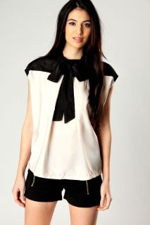  Sale  Tops  Anna Oversized Tie Front Blouse