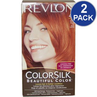 Revlon ColorSilk Beautiful Hair Color   Bright Auburn #45   2 Boxes 