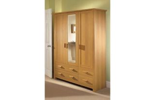Winchester 3 Door 4 Drawer Wardrobe with Mirror from Homebase.co.uk 