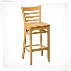 Regal 26 Inch Antioch Ladder Back Counter Stool with Wood Seat
