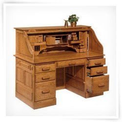 Haugen Americana Oak Deluxe Roll Top Desk