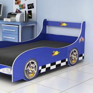 Cama Infantil Carro Rally Azul Gelius Móveis