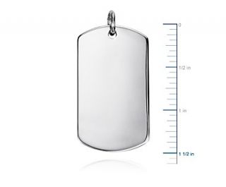 Mens Dog Tag Pendant in Sterling Silver  Blue Nile